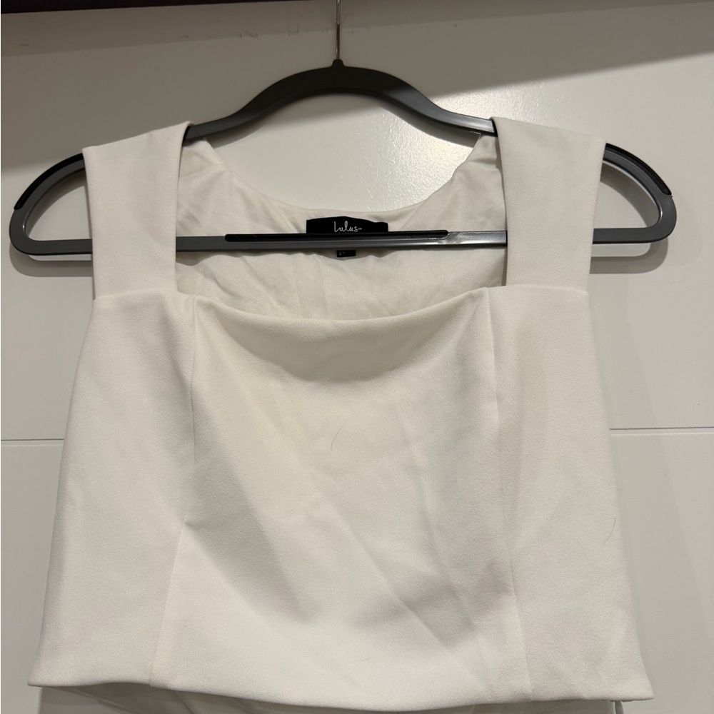 Lulu's Cream Sleeveless Blouse